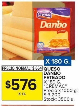 Carrefour Maxi Queso danbo feteado cremac x 180g oferta