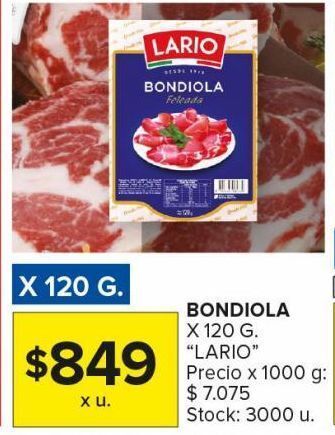 Carrefour Maxi Bondiola lario x 120g oferta