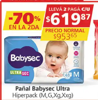 Supermercados Aiello Babysec Pañal Ultra Hiperpack oferta