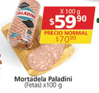 Supermercados Aiello Paladini Mortadela x 100g oferta