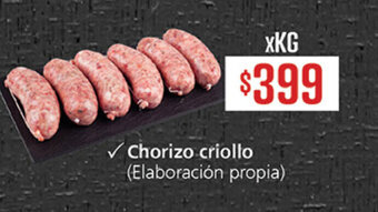 Supermercados Aiello Chorizo criollo oferta