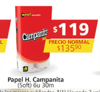 Supermercados Aiello Papel H. Campanita 6 u 30m oferta