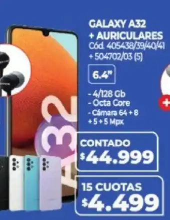 Naldo Lombardi Galaxy A32 + Auriculares oferta