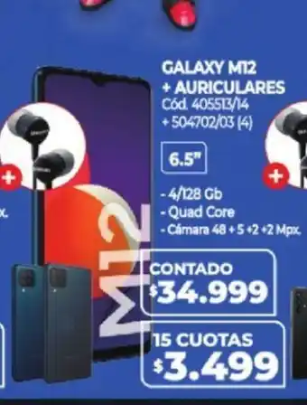 Naldo Lombardi Galaxy M12 + Auriculares oferta