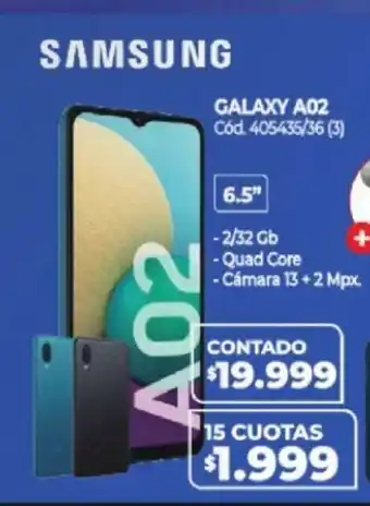 Naldo Lombardi Samsung Galaxy A02 oferta