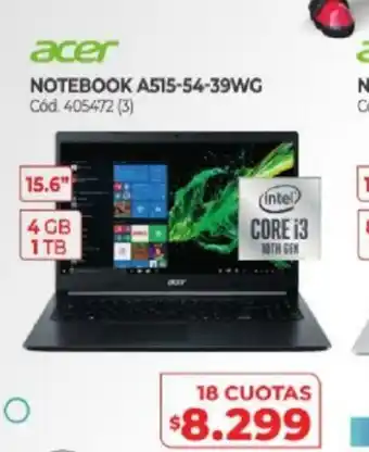 Naldo Lombardi Acer Notebook A515-54-39WG oferta