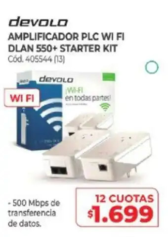 Naldo Lombardi Devolo Amplificador PLC Wi Fi Blan 550+ Starter Kit oferta