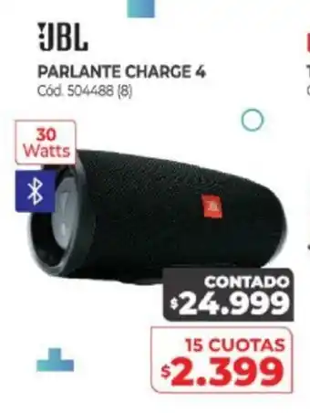 Naldo Lombardi JBL Parlante Charge 4 oferta