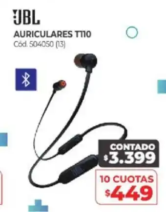 Naldo Lombardi JBL Auriculares T110 oferta
