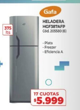 Naldo Lombardi Gafa Heladera HGF387AFP oferta