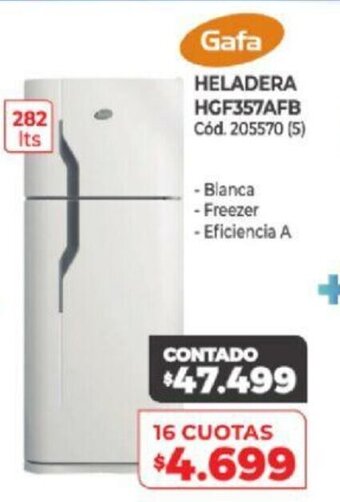 Naldo Lombardi Gafa Heladera HGF357AFB oferta