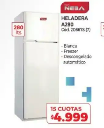 Naldo Lombardi NE3A Heladera A280 oferta