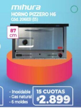 Naldo Lombardi Mihura Horno Pizzero H6 oferta