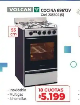 Naldo Lombardi Volcan Cocina 89673V 55cm oferta