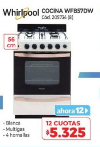 Naldo Lombardi Whirlpool Cocina WFB57DW oferta