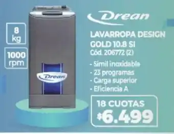 Naldo Lombardi Drean Lavarropa Design Gold 10.8 SI oferta