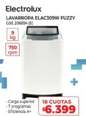 Naldo Lombardi Electrolux Lavarropa Elac309w Fuzzy oferta