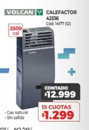 Naldo Lombardi Calefactor Volcan 42516 oferta
