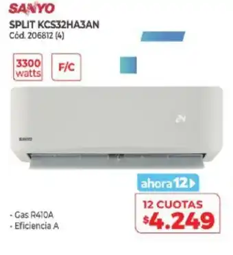 Naldo Lombardi Sanyo Split KC32HA3AN oferta