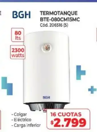 Naldo Lombardi BGH Termotanque BTE 080CM15MC oferta
