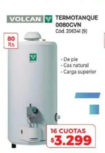 Naldo Lombardi Volcan Termotanque 0080GVN oferta