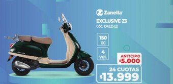 Naldo Lombardi Zanella Exclusive Z3 oferta