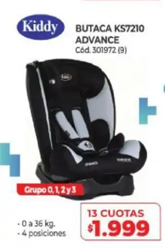 Naldo Lombardi Kiddy Butaca KS7210 Advance oferta