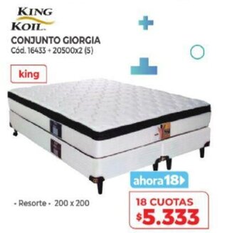 Naldo Lombardi King Koil Conjunto Giorgia King oferta