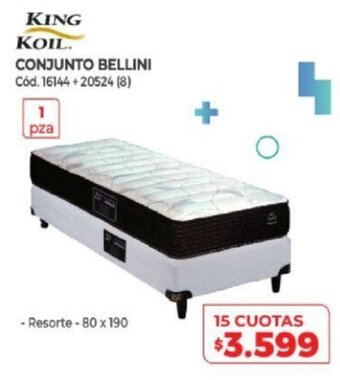 Naldo Lombardi King Koil Conjunto Bellini 1 pza oferta