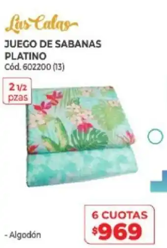Naldo Lombardi Las Calas Juego De Sabanas Platino 2 1/2 pzas oferta