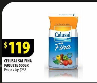 Punto Mayorista Celusal sal fina paquete 500gr oferta