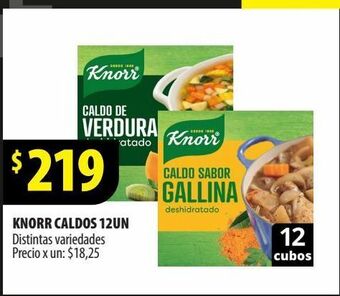 Punto Mayorista Knorr caldos 12un distintas variedades oferta