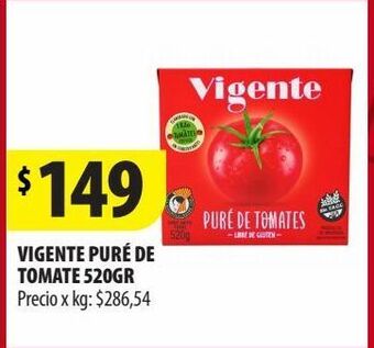 Punto Mayorista Vigente puré de tomate 520gr oferta