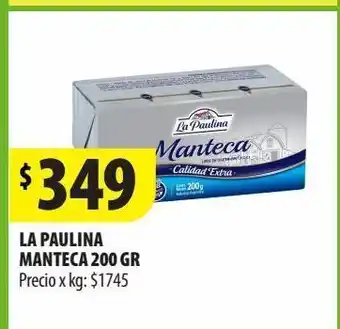 Punto Mayorista La paulina manteca 200 gr oferta