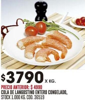 Coto COLA DE LANGOSTINO ENTERO CONGELADO oferta