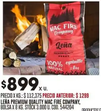Coto LENA PREMIUM QUALITY MAC FIRE COMPANY, BOLSA X 8KG oferta