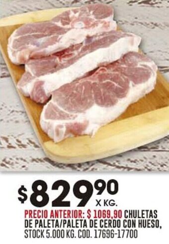 Coto CHULETAS DE PALETA/PALETA DE CERDO CON HUESO oferta