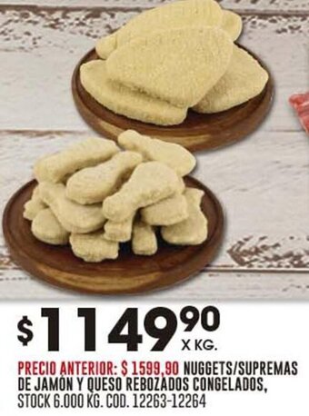 Coto NUGGETS/SUPREMAS DE JAMON Y QUESO REBOZADOS CONGELADOS oferta