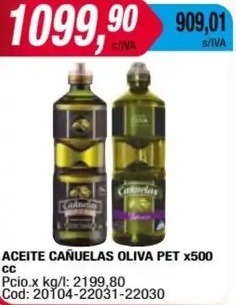 Maxiconsumo ACEITE CAÑUELAS OLIVA PET X500CC oferta