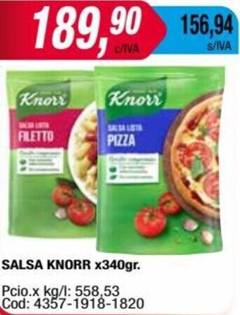 Maxiconsumo SALSA KNORR X340gr. oferta