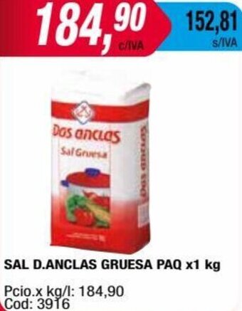 Maxiconsumo SAL D.ANCLAS GRUESA PAQ x1 kg oferta