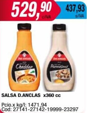 Maxiconsumo SALSA D.ANCLAS X360 cc oferta
