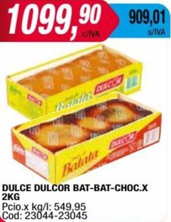 Maxiconsumo DULCE DULCOR BAT-BAT-CHOC.X 2KG oferta