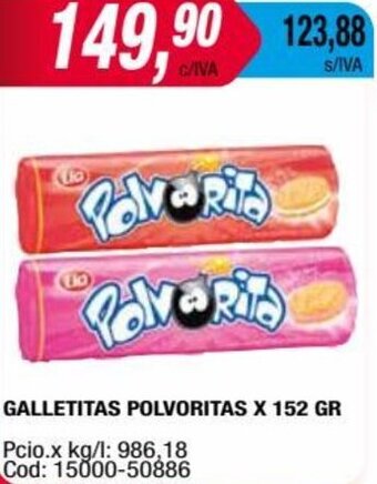 Maxiconsumo GALLETITAS POLVORITAS X 152 GR oferta
