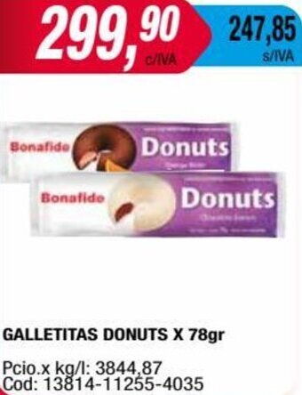 Maxiconsumo GALLETITAS DONUTS X 78gr oferta