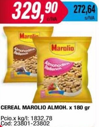 Maxiconsumo CEREAL MAROLIO ALMOH. x 180 gr oferta