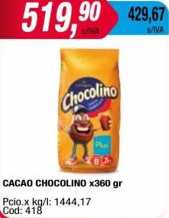 Maxiconsumo CACAO CHOCOLINO x360 gr oferta