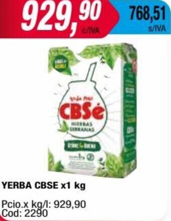 Maxiconsumo YERBA CBSE x1 kg oferta