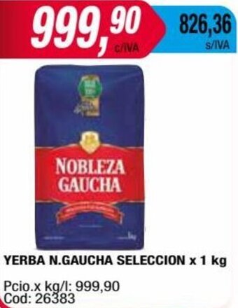 Maxiconsumo YERBA N.GAUCHA SELECCION x 1 kg oferta