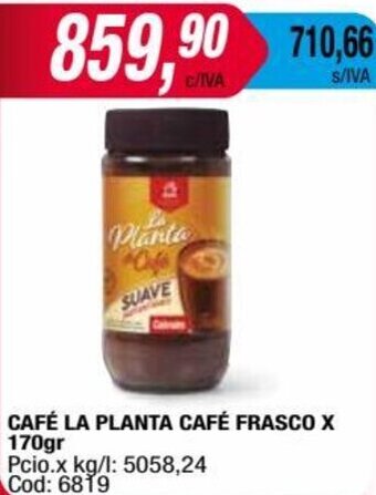 Maxiconsumo CAFÉ LA PLANTA CAFÉ FRASCO X 170gr oferta